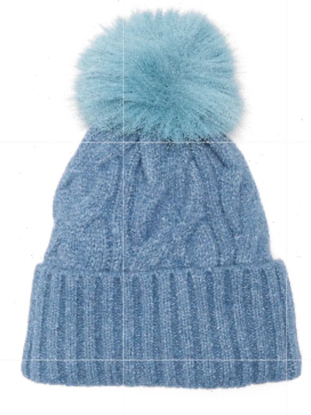 Melrose and Market Fur Pompom Beanie NWT